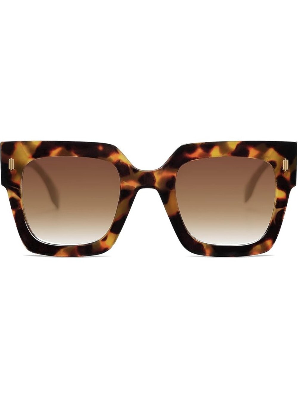Women's Tortoise Vintage Oversized Square Luxury Sunglasses UV400 Protection